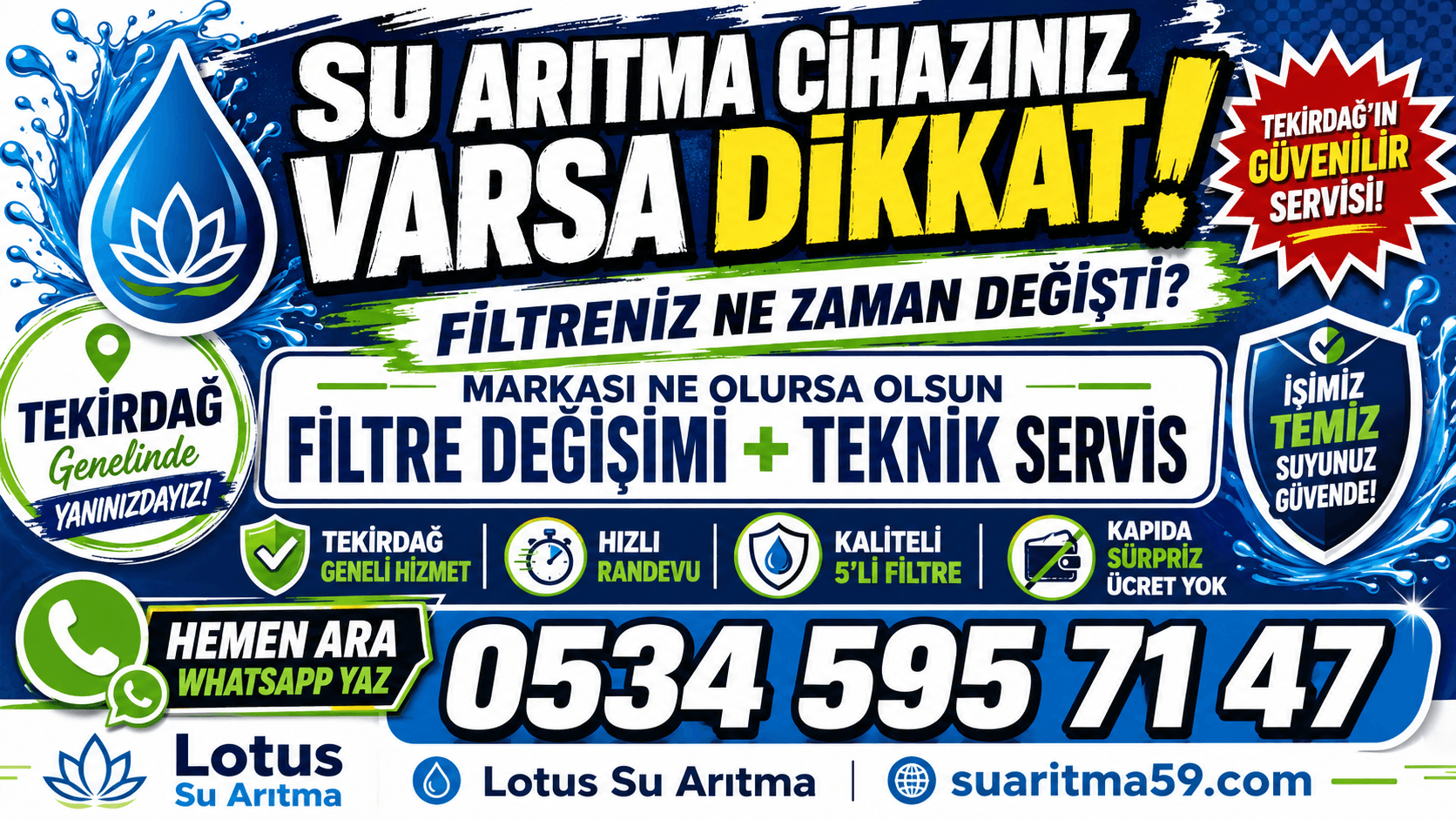 Tekirdağ Su Arıtma Servisi kapak görseli